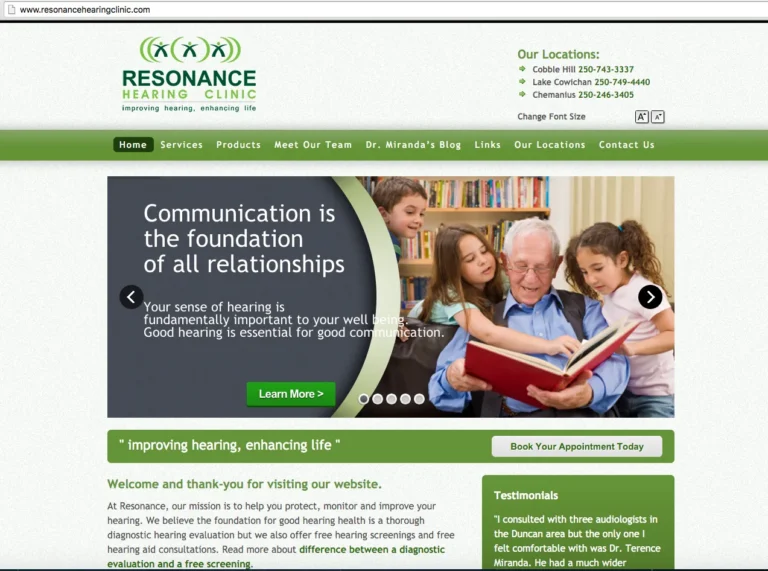 Establishing The Digital Presence for a Succesful Hearing Clinic In Vancouver Island